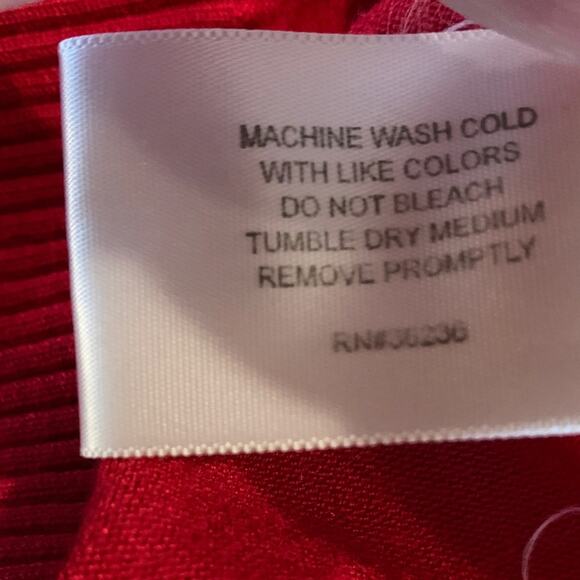 Kathy Ireland Ruby red sweater Three-quarter length sleeves size large - Picture 5 of 9